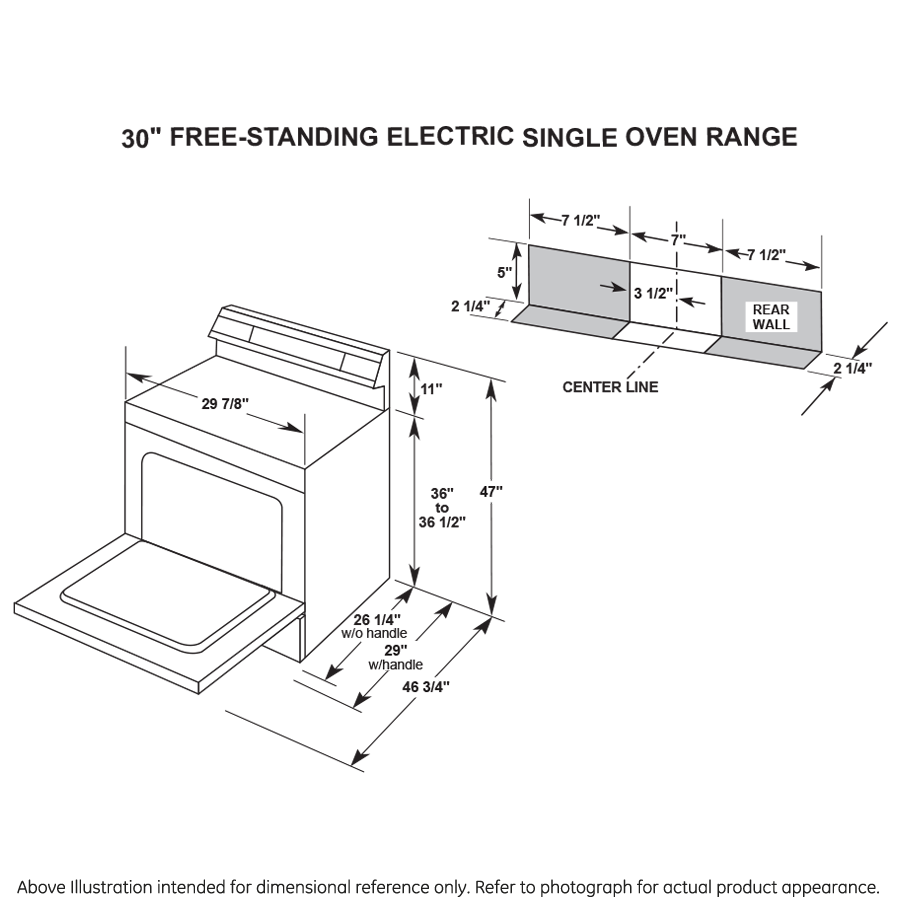 GE® 30" Free-Standing Self-Clean Electric Range