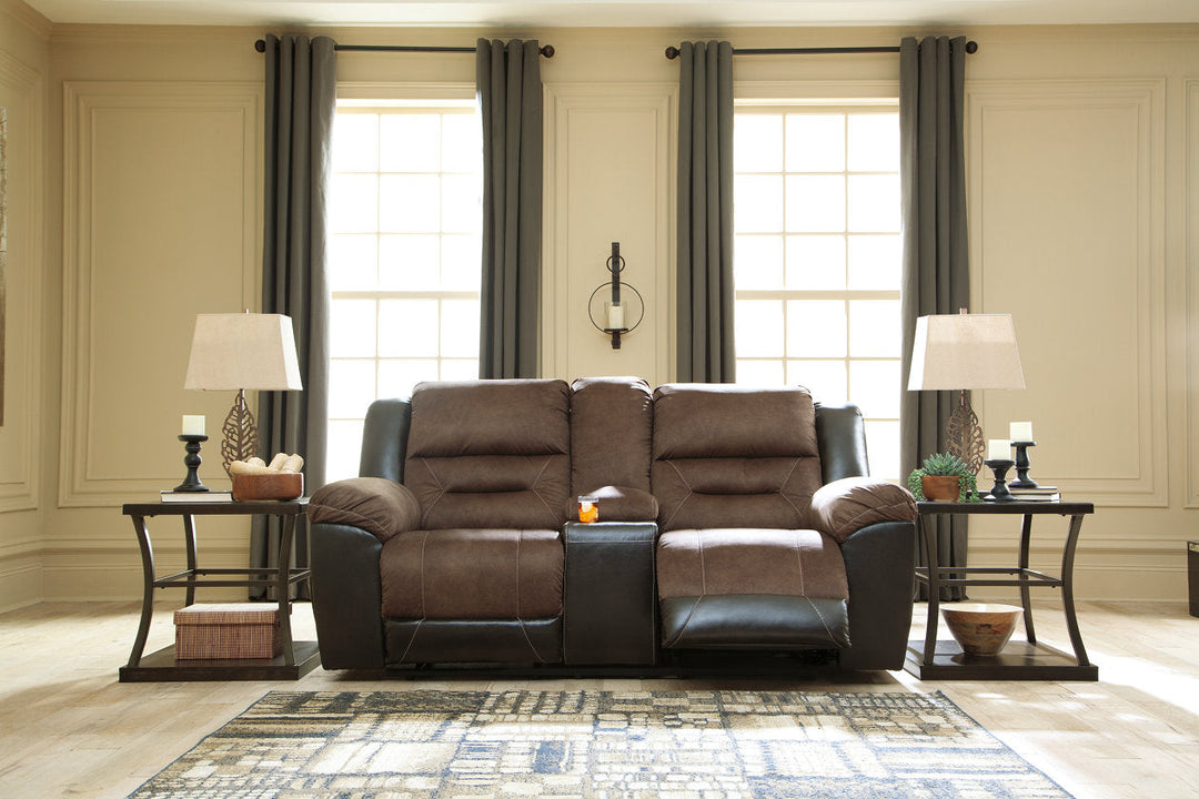 Earhart Motion Recliner Sofa and Loveseat Set