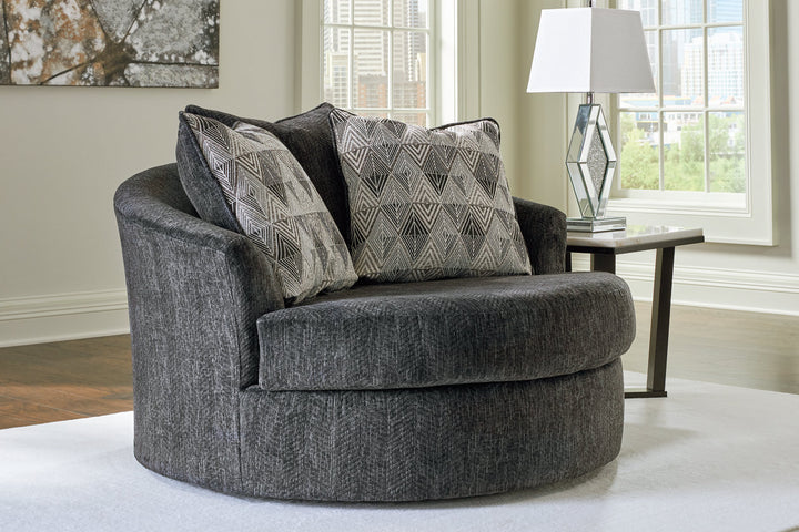  Biddeford Oversized Swivel Accent Chair - Living room