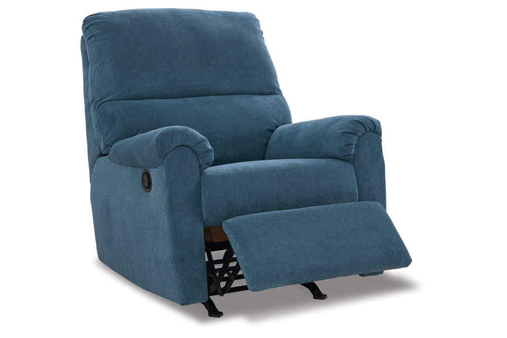  MIravel Blue Rocker Recliner - Living room