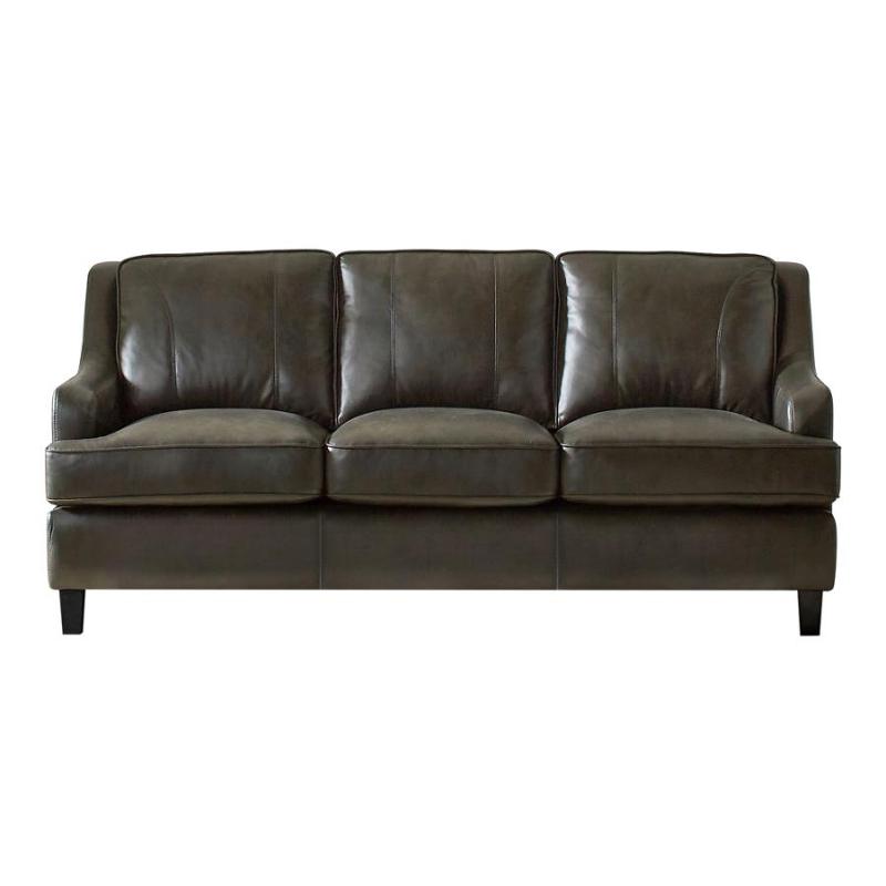 Clayton Sofa in Grey Leatherette - Sofas