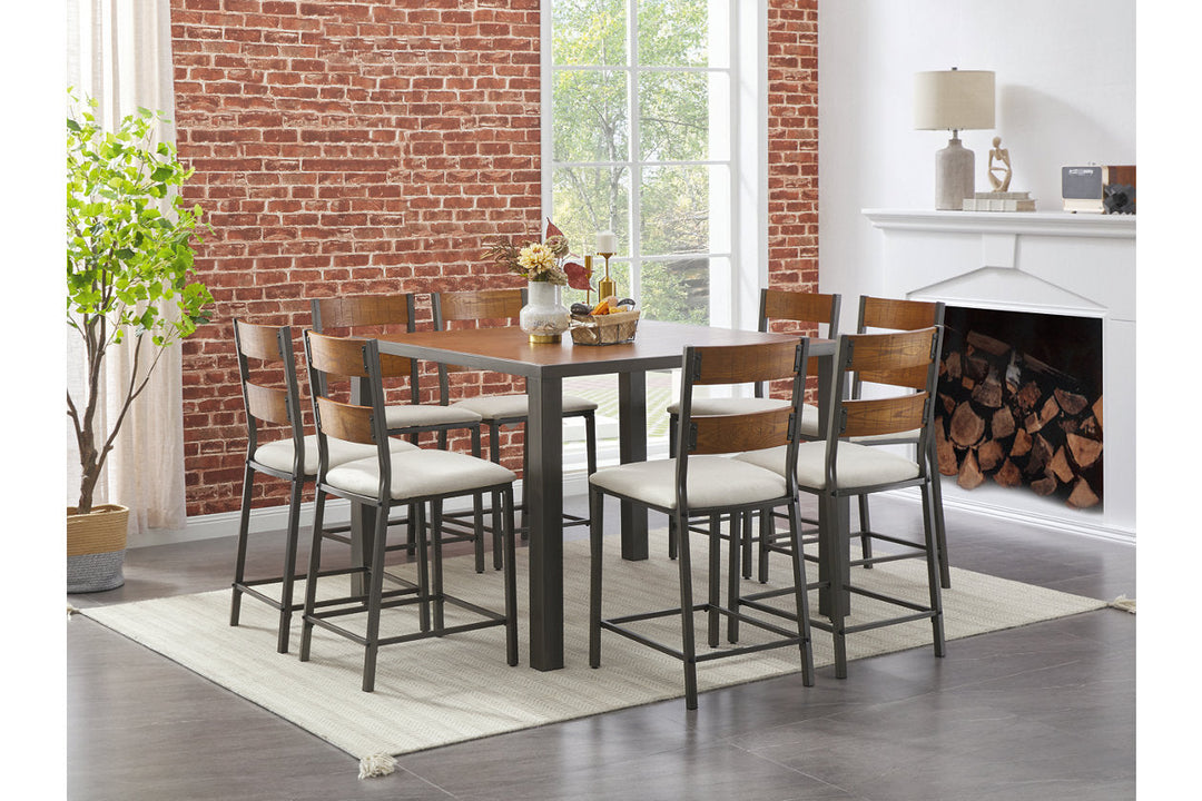  Stellany Counter Heigh Dining Set (8 Stools) - Casual Dining