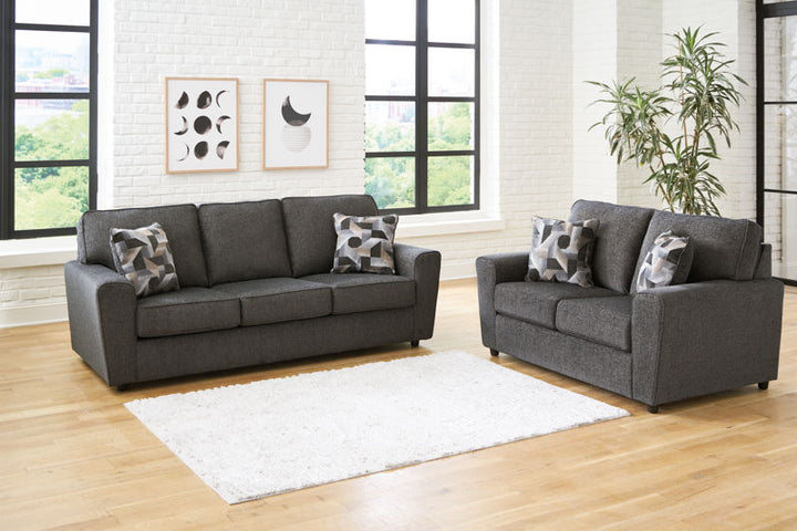  Cascilla Slate Sofa and Loveseat Set - Living room