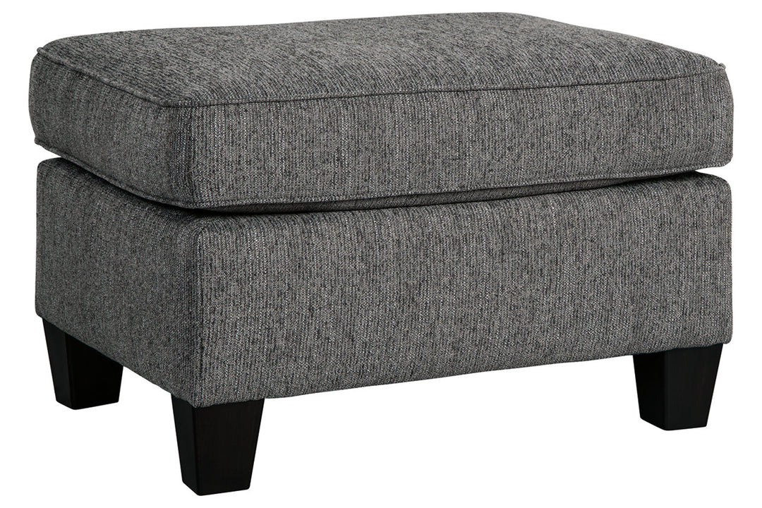 Benchcraft® Agleno Living Room - Ottoman - Charcoal  -Contemporary Dream - Living room - 