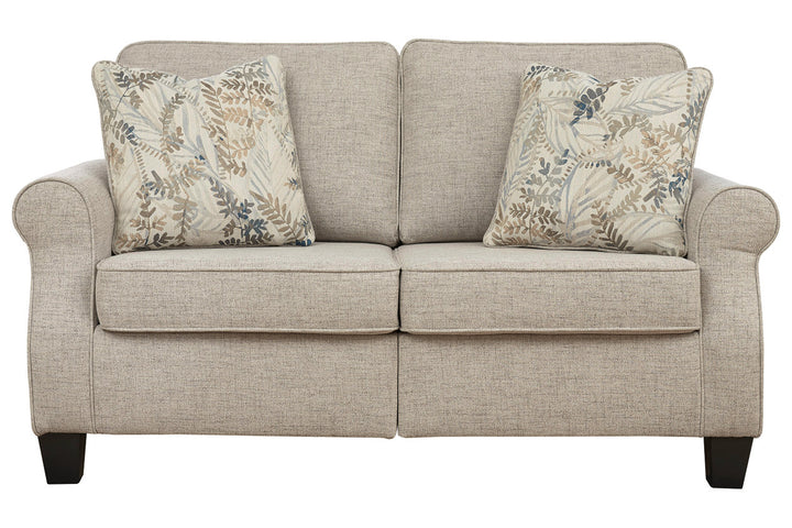 Ashley Furniture Alessio Collection - Loveseat- Sesame (Beige) - Two Designer PillowsLiving Room Set