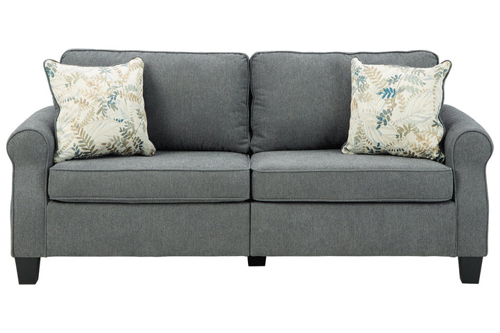 Ashley Furniture Alessio Collection - Sofa- Charcoal (Grey) - Two Designer PillowsLiving Room Set