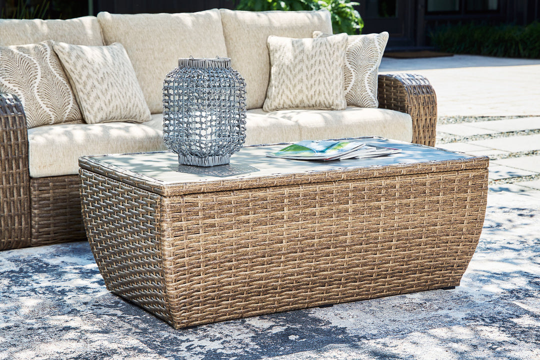 Ashley Furniture Sandy Bloom Cocktail Table - Outdoor Occasional
